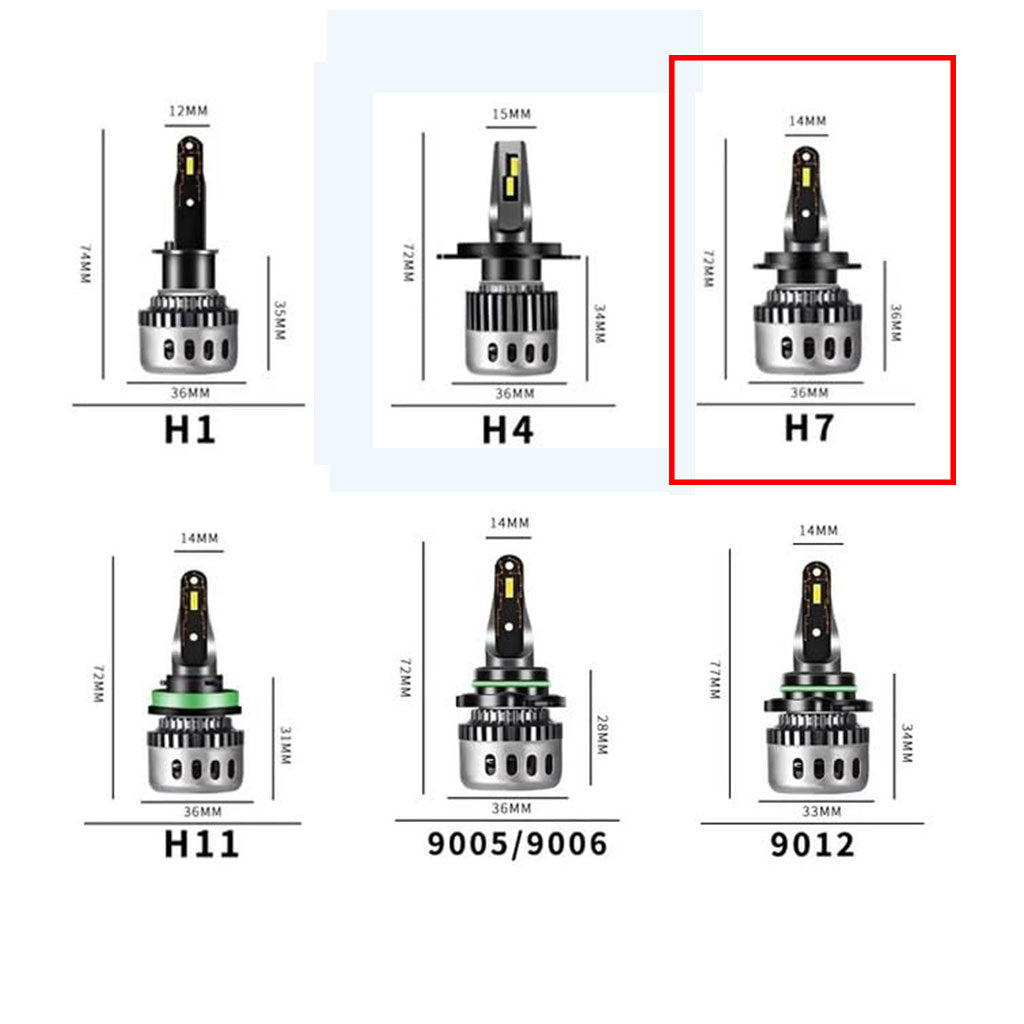 Kit Lampe de phare H7 F10 Super LED 6500K - مصابيح إضاءة أمامية للسيارات